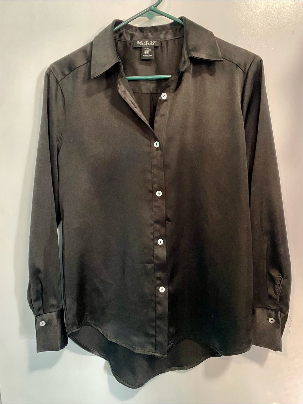 Rachel Zoe women’s Black Button-Front Dress Shirt